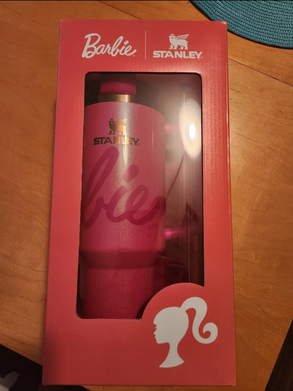 Barbie Hot Pink Travel Tumbler with Straw and Handle